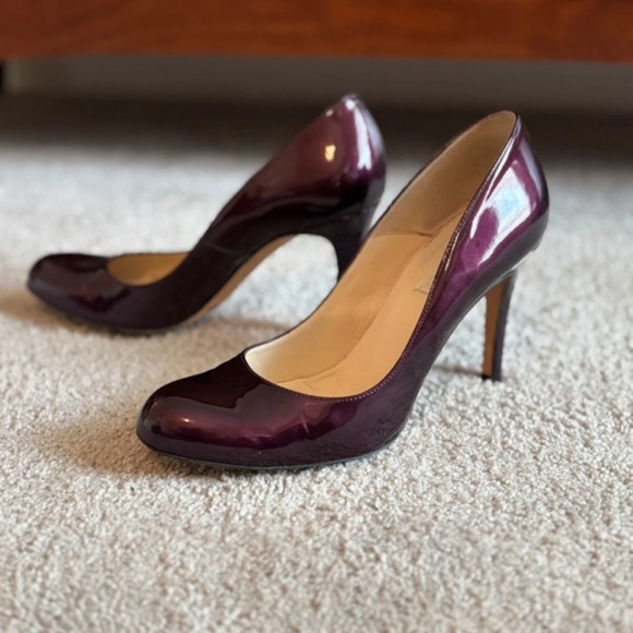 LK Bennett Glossy Burgundy Heels - Picture 1 of 5